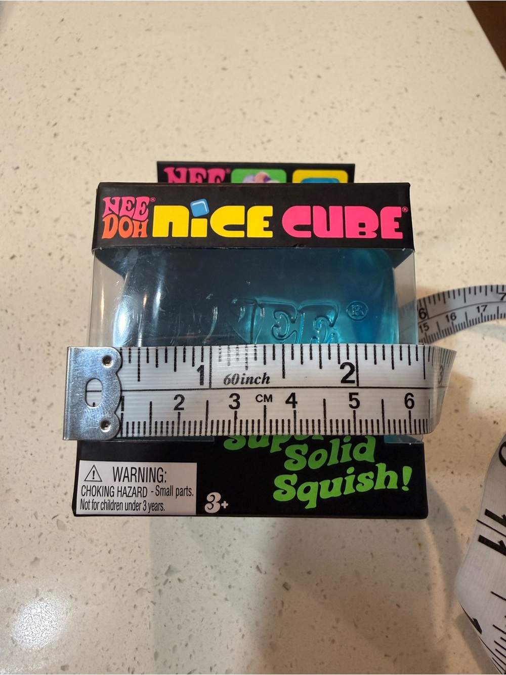 NeeDoh SET X 2 Nice Cube Super Solid Squish - Pink & Blue - Picture 5 of 6